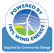 Powered by 100% wind energy.